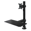 Grommet Mount with Keyboard Tray, Fixed Arm, Rotating Pole Clamp
