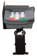 Credit card swipe pivot mount